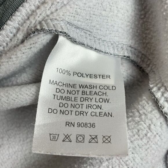 Port Authority® Digi Stripe Fleece Men's Jacket Gray Size Medium - Picture 7 of 8